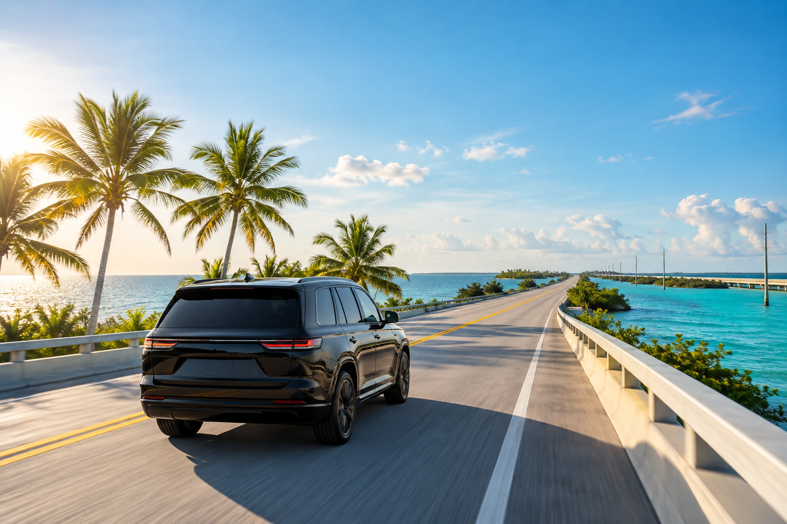 Private SUV traveling through the Florida Keys